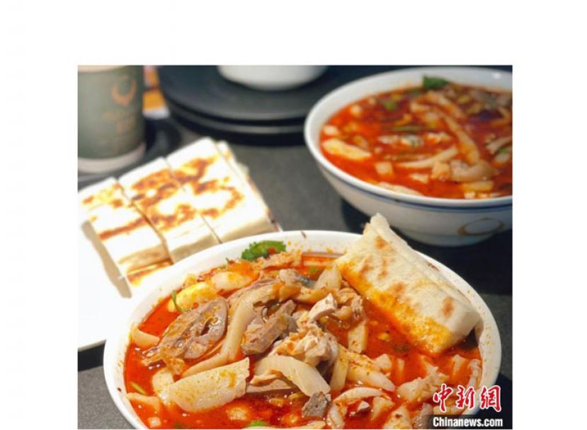 杜优素羊杂碎黄河路店制作的羊杂碎。