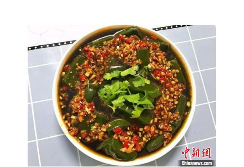 贵州沿河特色美食&ldquo;斑鸠窝&rdquo;豆腐。