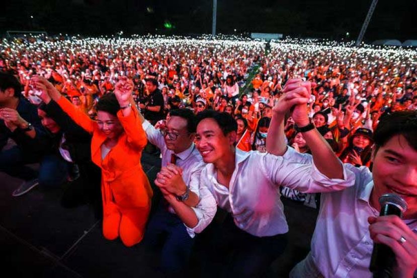 ●泰国大选各政党积极造势。