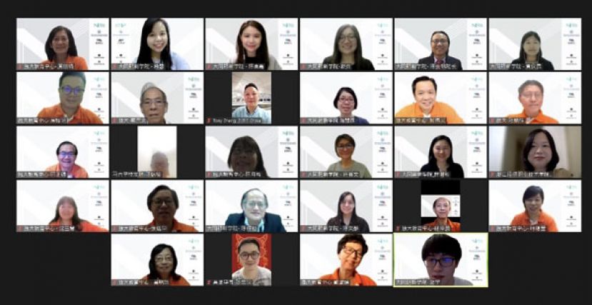 中国浙江经济职业技术学院与独大及大同韩新学院共创的《跨境电商》课程推介礼全体照。