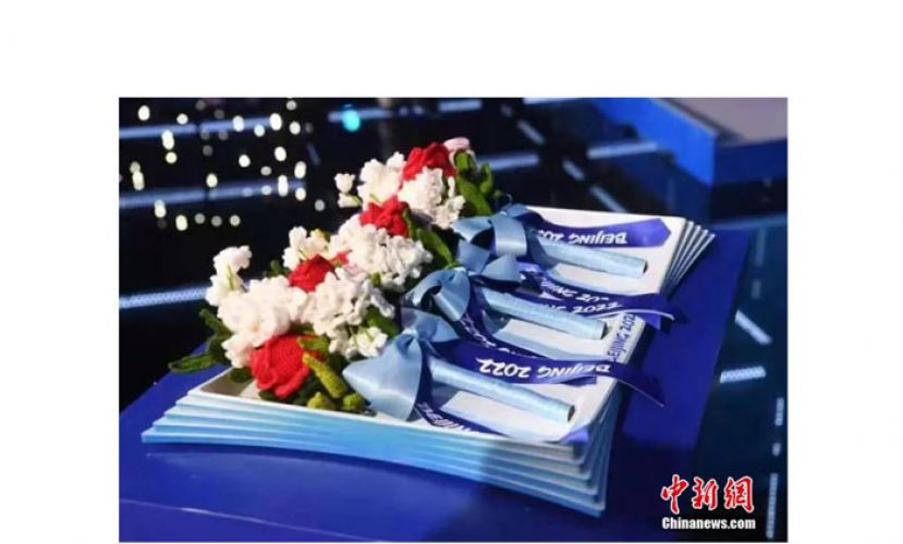 北京2022年冬奥会颁奖花束。