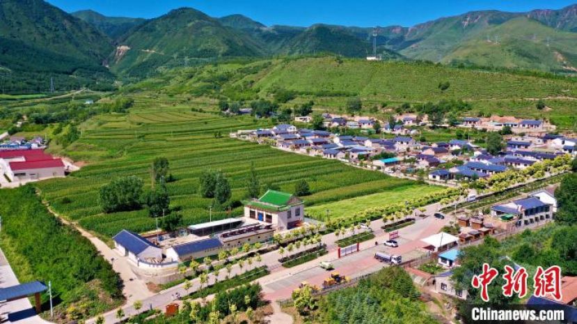 杨岭村新貌(航拍)。