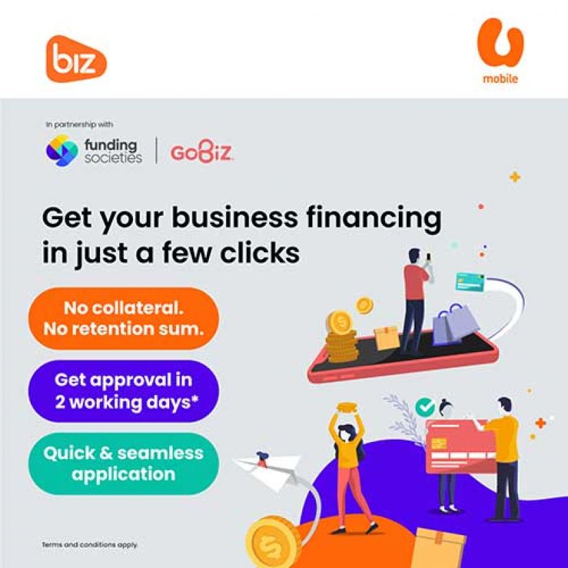 U Mobile与Funding Societies携手合作 通过GoBiz为中小型企业提供P2P商业融资