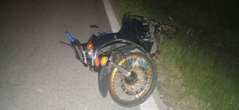 车祸现场，电单车仅轻微损坏。