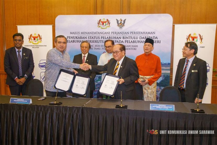 砂拉越政府与联邦政府签署谅解备忘录以接管民都鲁港口