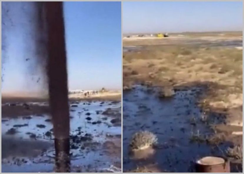 科威特西部地区发生石油外泄事件。