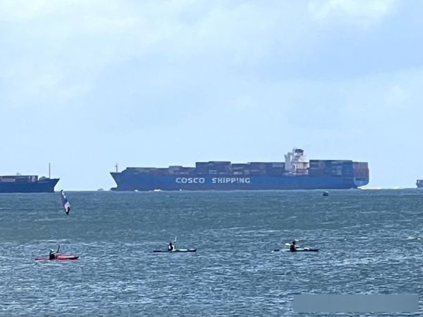 中国两艘大型货轮试图通过荷莫兹海峡失败。