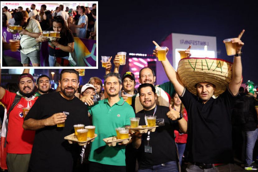 2022卡塔尔世界杯开赛前，主办方宣布禁酒令，引发许多球迷不满。主办方最后松口，开放民众在特定地点畅饮啤酒。