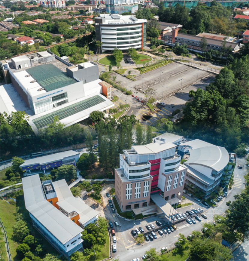 拉曼理工大学吉隆坡校园鸟瞰图.