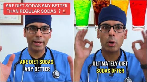 塞西认为无糖汽水无法提供任何营养价值。