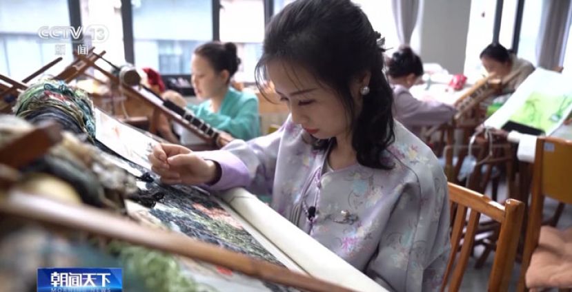 绣花生香绣虎传神　是哪种针法让湘绣栩栩如生？