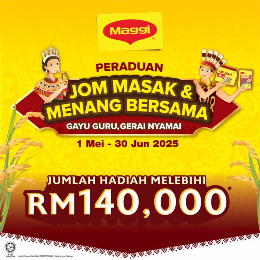MAGGI&reg; 歌颂本地厨师和达雅节美味佳肴 MAGGI&reg; 举办奖金高达14万令吉的《一起烹饪 &amp;齐齐赢奖》竞赛 为达雅丰收节增添光彩 同时回馈社区