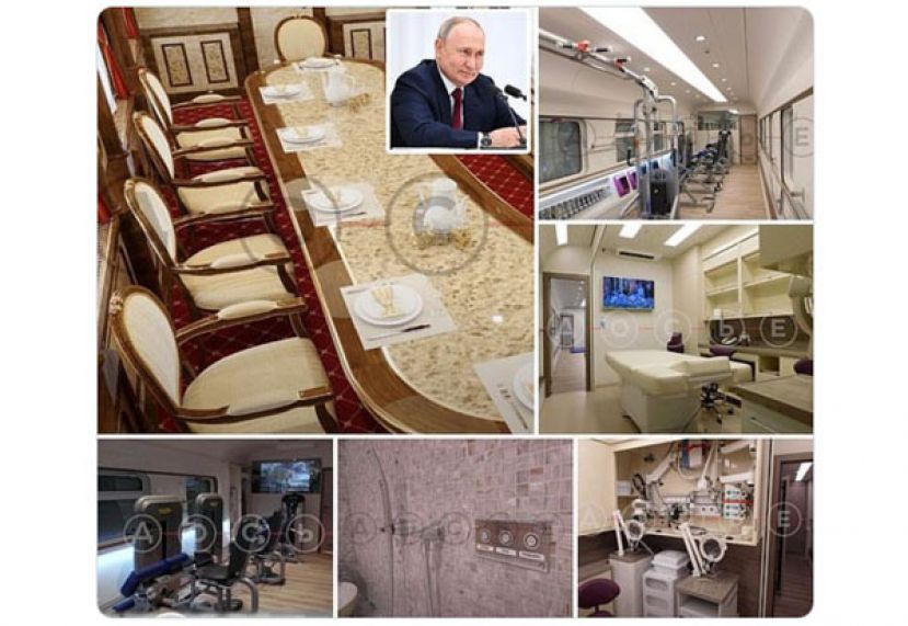 CNN表示独家取得俄罗斯总统普京的私人专列内部照片。