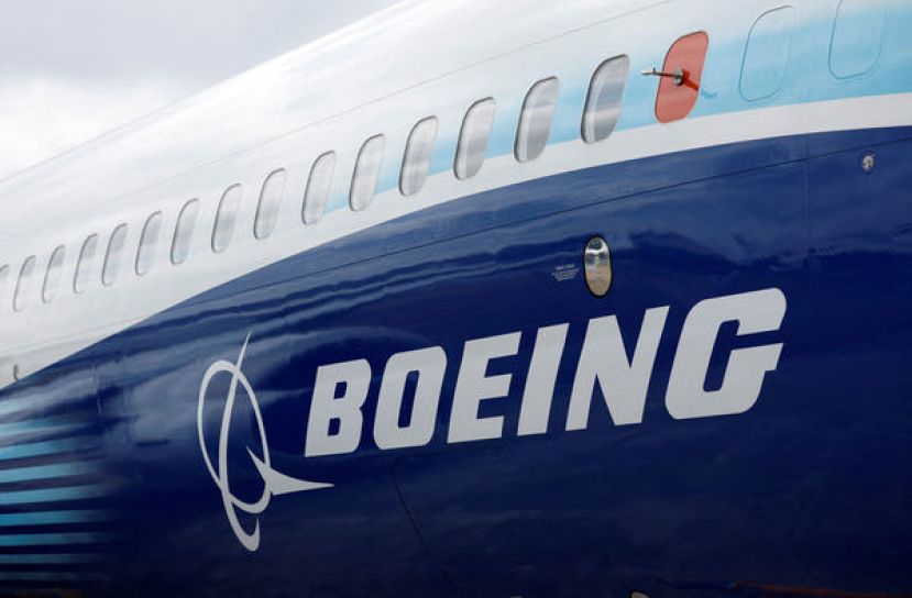 波音737 MAX客机2022年7月在英国法恩堡航空展中展示。