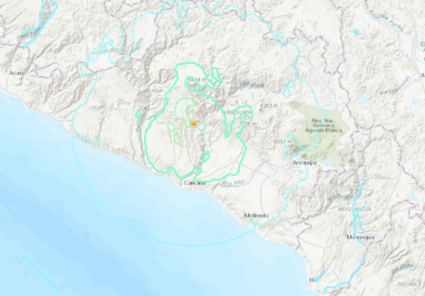 秘鲁南部发生规模6.2地震。