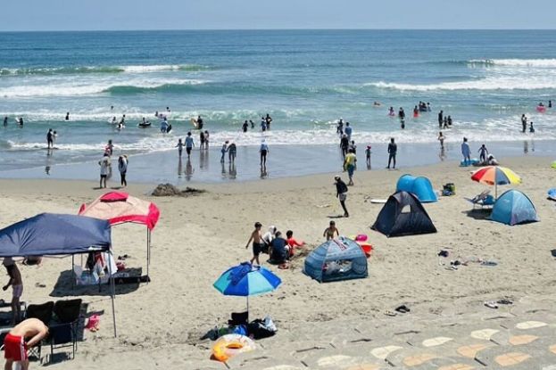 大竹海岸鉾田海水浴场今夏暂停开放。