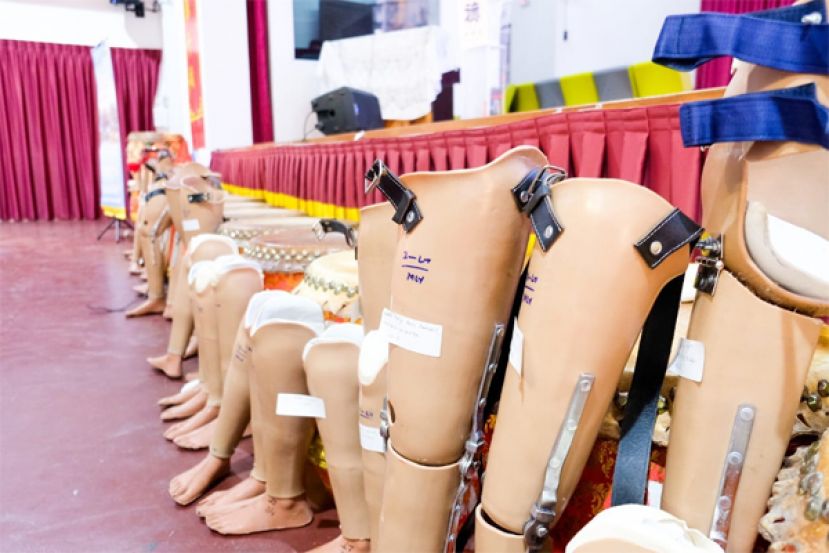 晋汉省德教会紫辉阁重启的免费装置义肢慈善活动，第二批受惠者将可在本月30日进行安装与领取义肢。