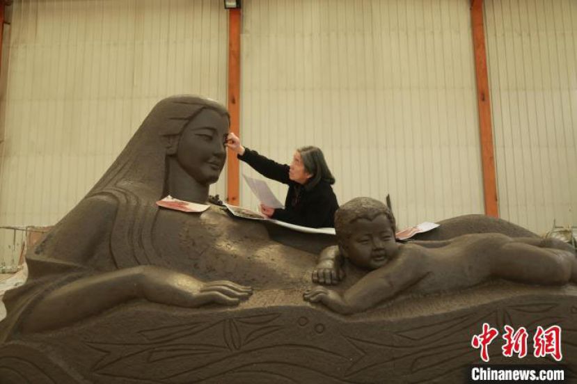 《黄河母亲》工作现场。