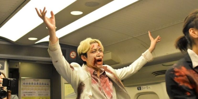 万圣节特别企划，JR东海上演《尸杀列车》。
