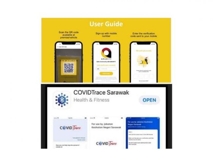 砂政府鼓励民众下载&ldquo;COVID Trace&rdquo;及&ldquo;QMUNITY&rdquo;手机应用程序。
