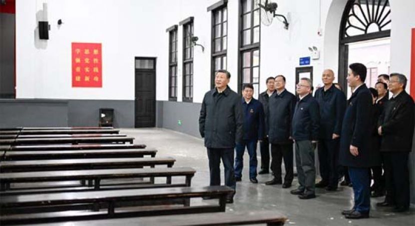 习近平长沙考察调研，到访湖南一师等地。