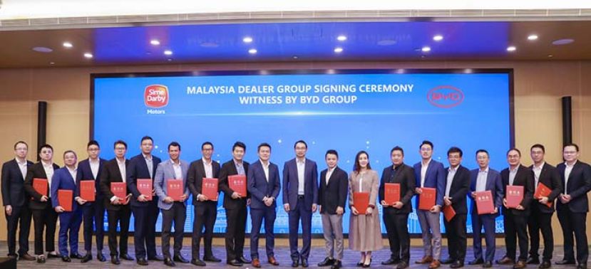 Sime Darby Motors 在马来西亚委任 14 家BYD经销商