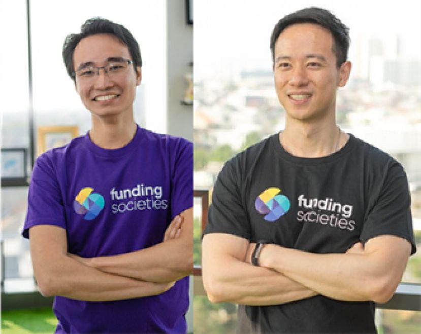 Funding Societies联合创始人兼集团总执行长张凯文（Kelvin Teo）和马来西亚联合创始人兼执行长黄家明。
