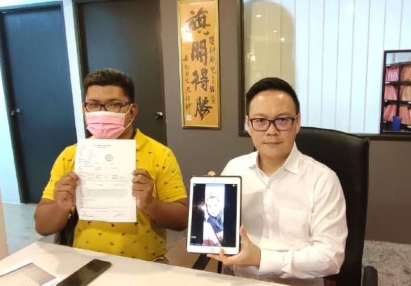 砂拉越人联党公共投诉局主任符祥威（右）在新闻发布会上一摄。