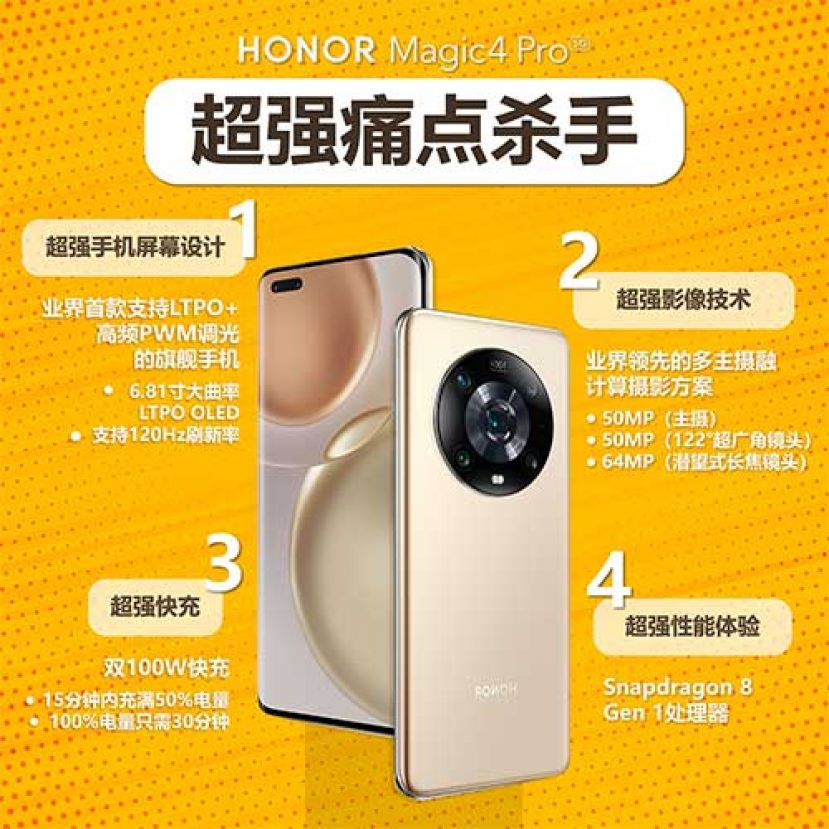 HONOR Magic4 Pro: &ldquo;痛点杀手&rdquo; 年度旗舰手机即将来马！