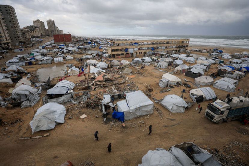 烽火後的加沙市。