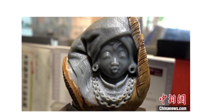 钱思宇雕刻作品《壮嘟嘟》。