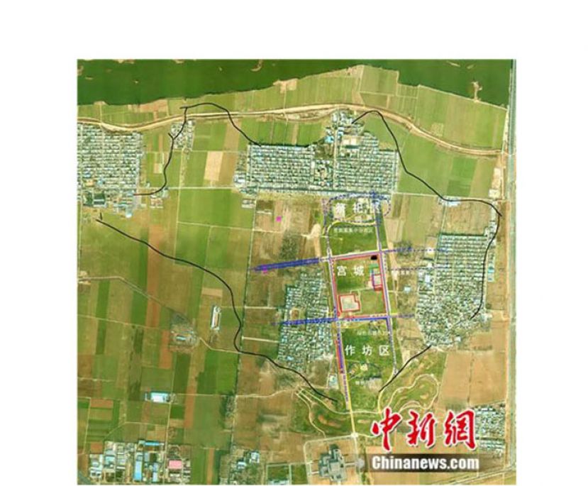 二里头遗址航拍图。