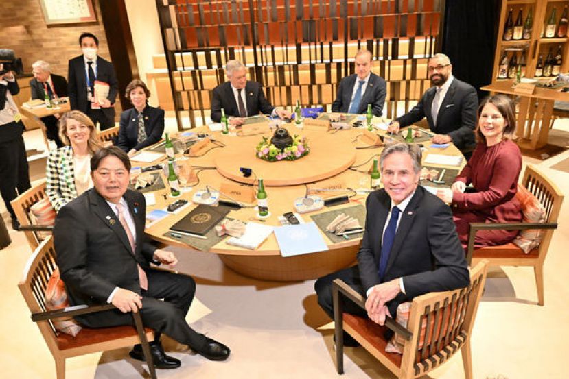 G7外长会议在轻井泽举行。