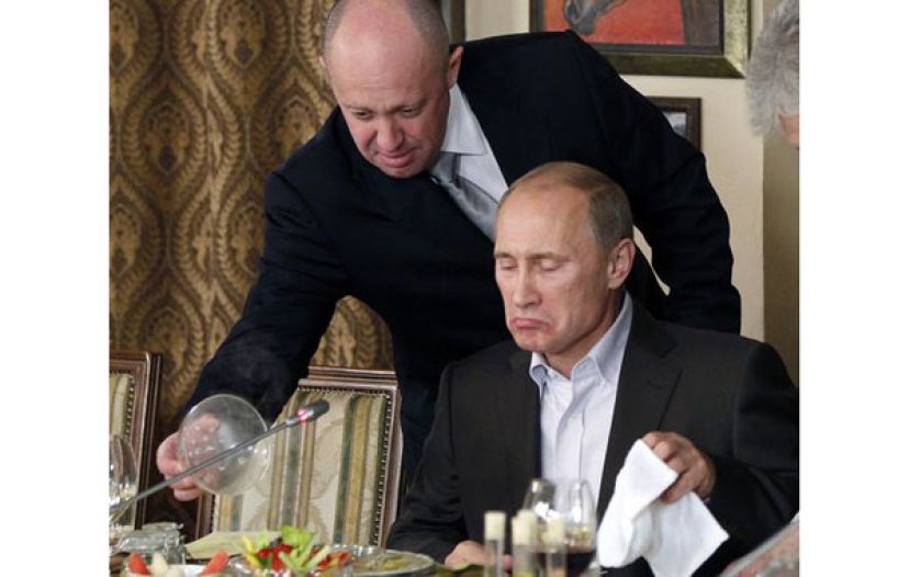 瓦格纳首脑普里格津与俄国总统普京。