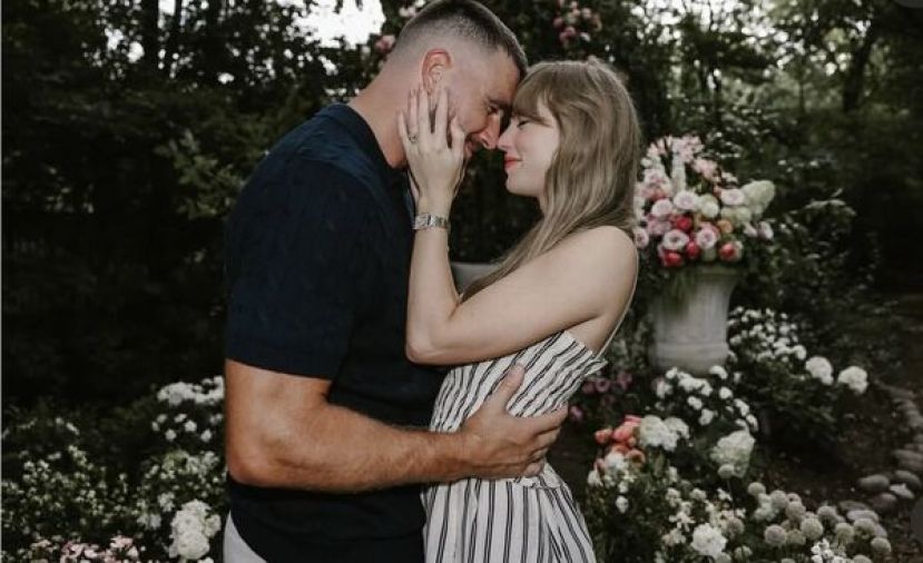 ●泰勒丝钻宣布与球星男友凯尔西订婚。