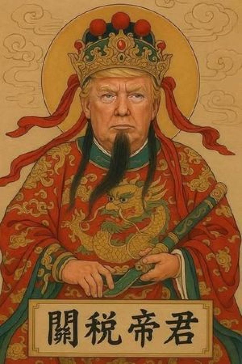 ●网友调侃特朗普变关税帝君。