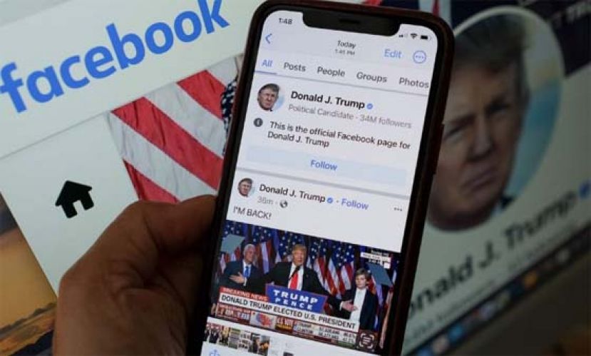 特朗普高喊&ldquo;我回来了！&rdquo;并上载了他之前的一个竞选演讲视频。