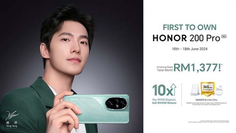 HONOR 200 Pro早鸟优惠活动开启，只需RM 20即可提前锁定优惠！