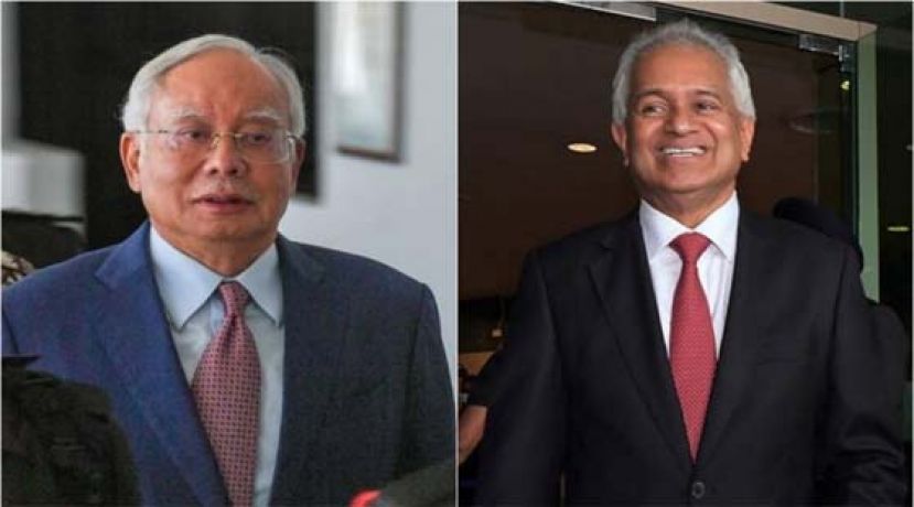 左为上诉人前首相拿督斯里纳吉。