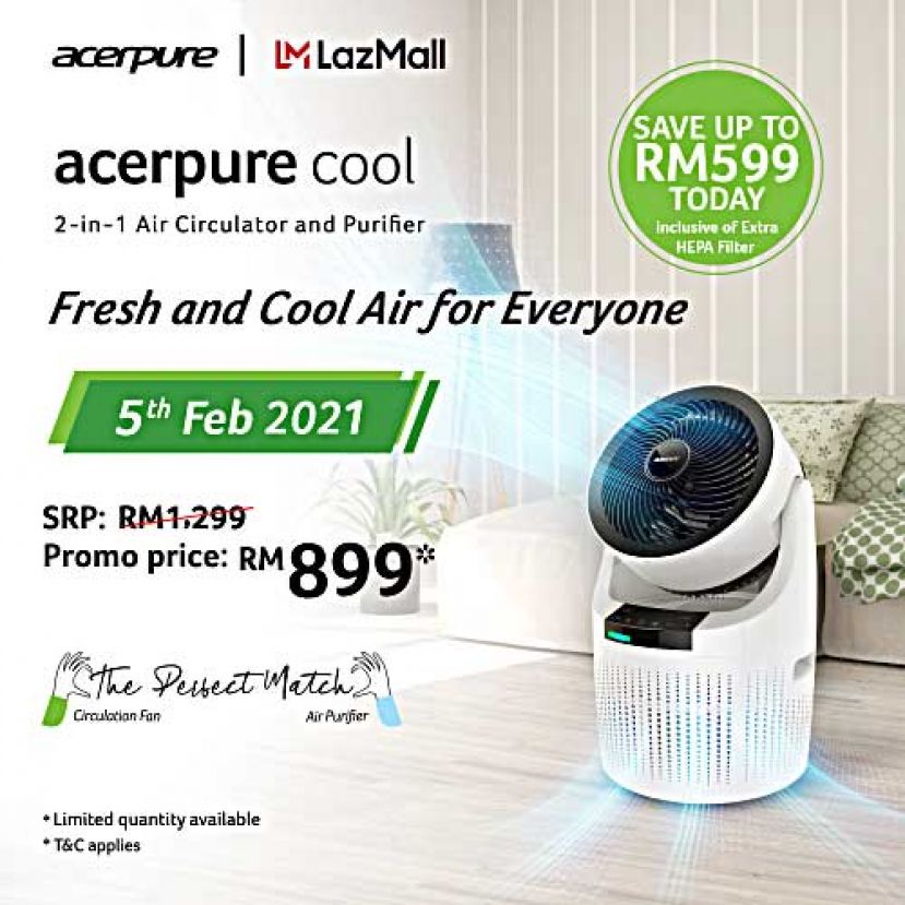 Acer在大马推介acerpure cool二合一空气循环清净机