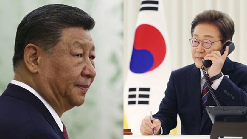 中国国家主席习近平、韩国总统李在明10日通话。