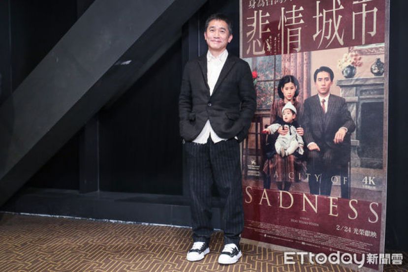 梁朝伟出席《悲情城市》首映会。
