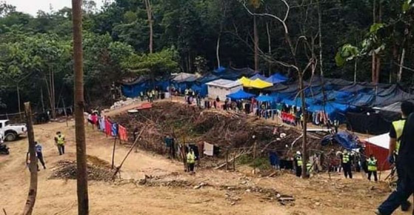 数百男女在雪州乌鲁热宁森林空旷地非法搭建帐篷。