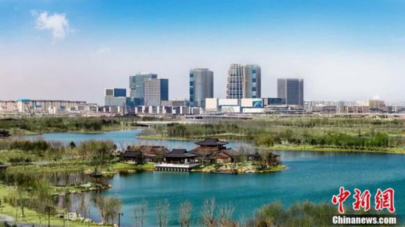 航拍雄安新区启动区。