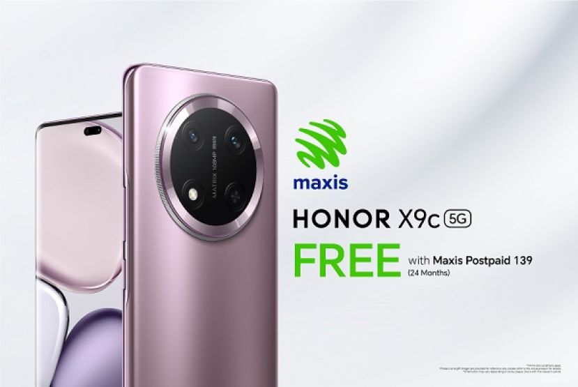 立省RM1,699！签购Maxis、U Mobile 或者Yes后付配套，免费把HONOR X9c 5G带回家！  价值RM897三重保障计划随机附赠