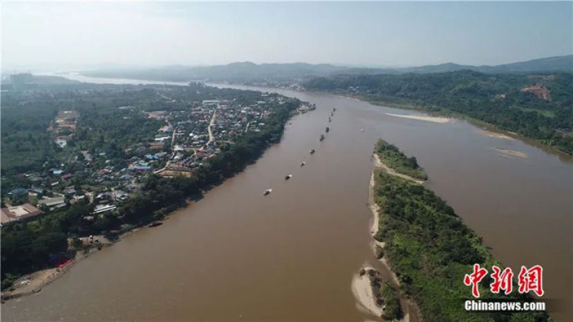 澜沧江-湄公河金三角水域。