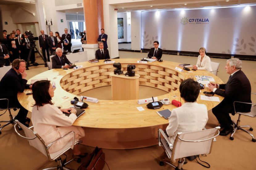 七大工业国集团（G7）外长在义大利卡布里岛举行会议。