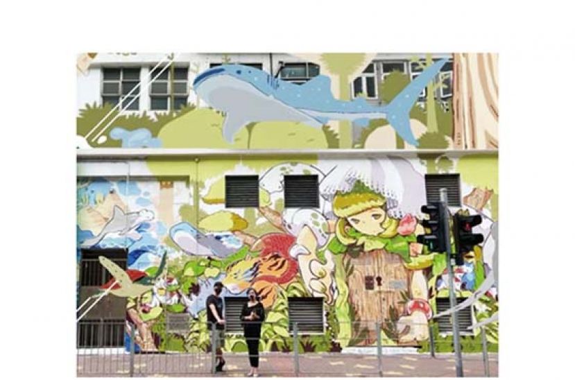 香港年杀2千只濒危动物，香港艺术家创AR壁画吁关注。