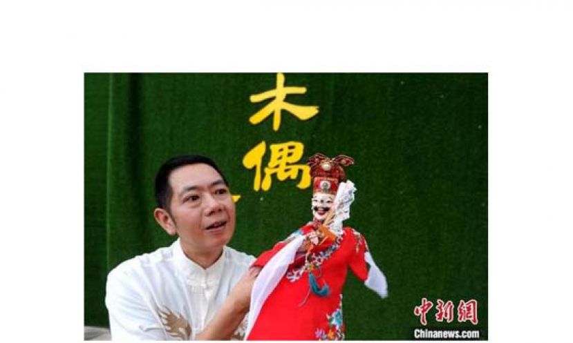 青年木偶表演艺术家陈黎晖。