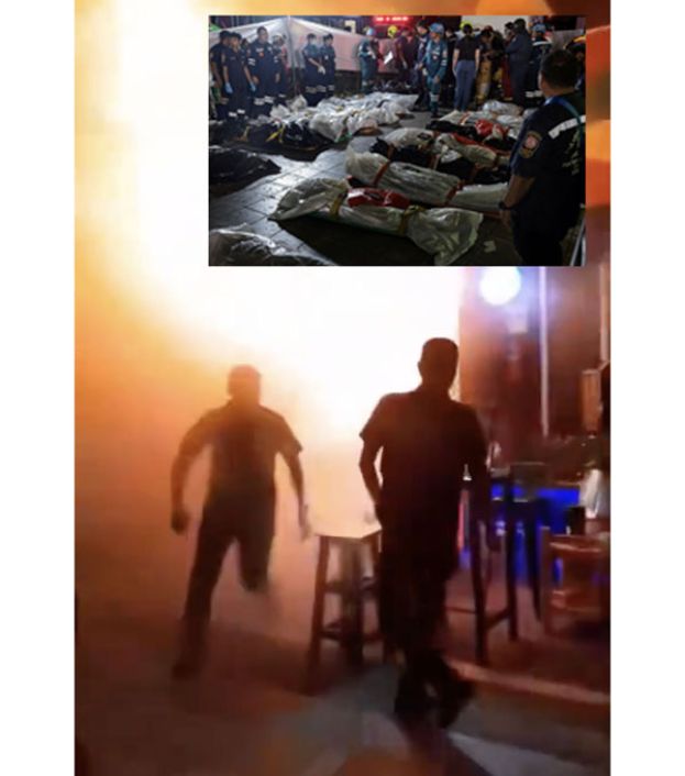 泰国曼谷啤酒餐厅恶火狂烧。
